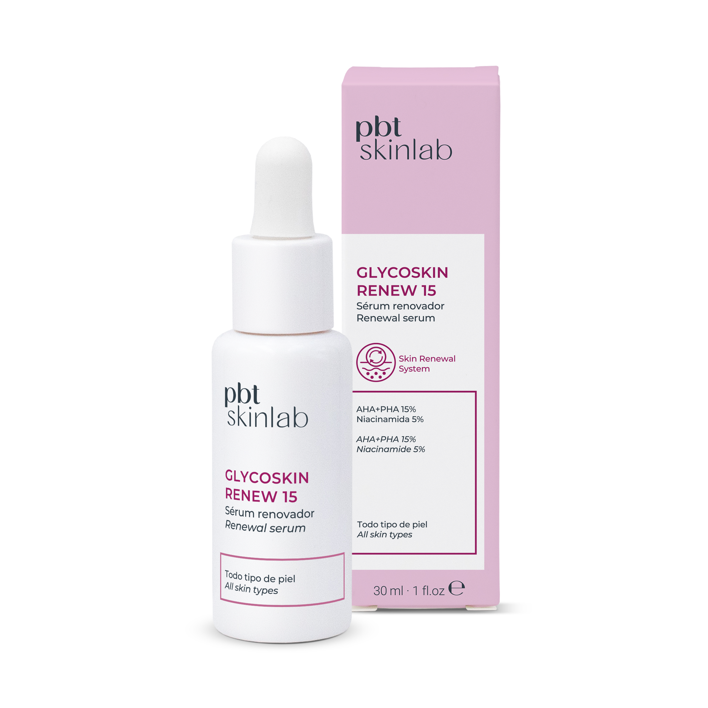 PBT GLYCOSKIN Renew 15 Sérum 30 ml - PBT Skinlab