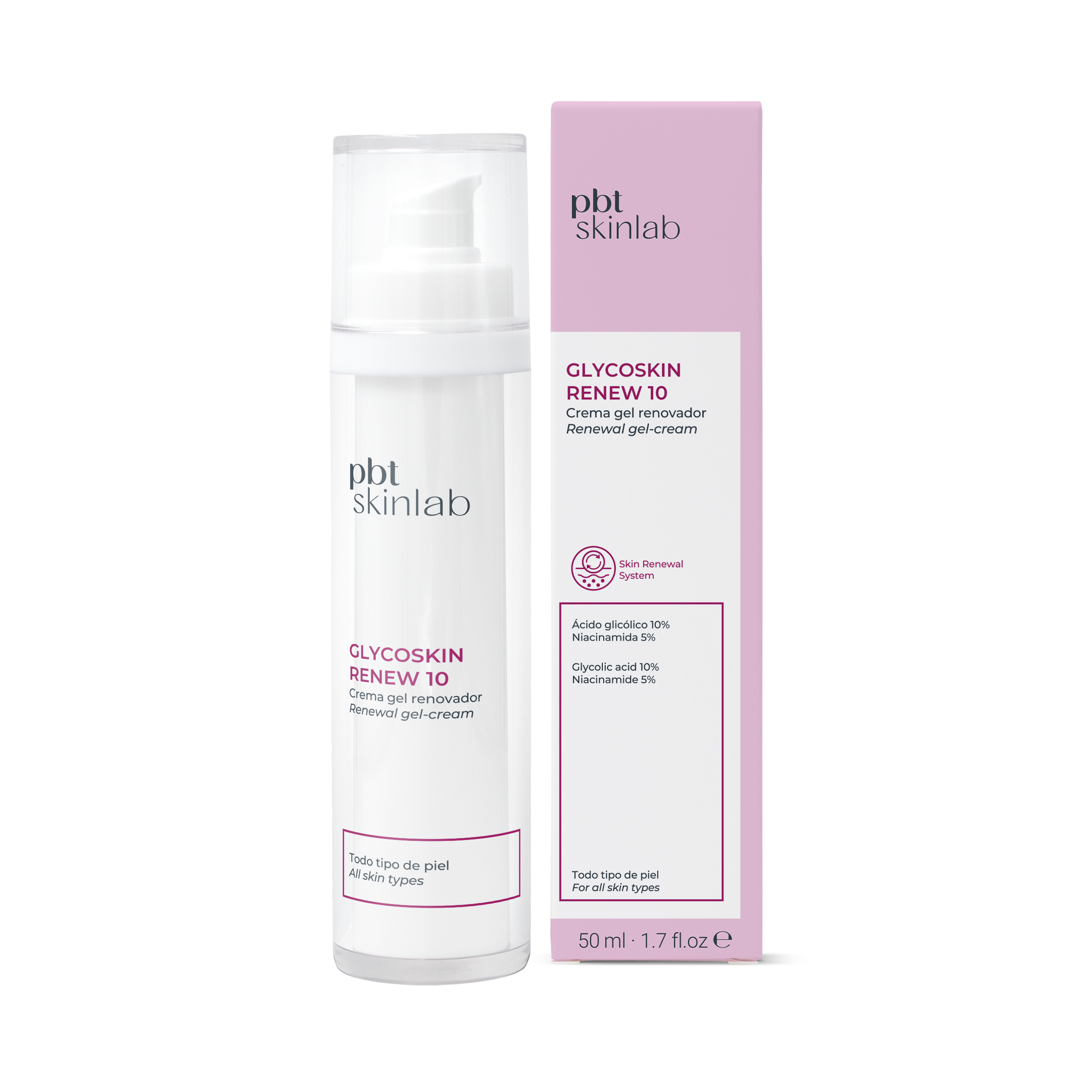 PBT GLYCOSKIN Renew 10 Crema Gel 50 ml - PBT Skinlab